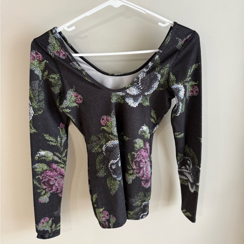 Lululemon Scoop Back Long Sleeve - Garden Party Smooth Multi Print - Size 4 - Picture 7 of 12